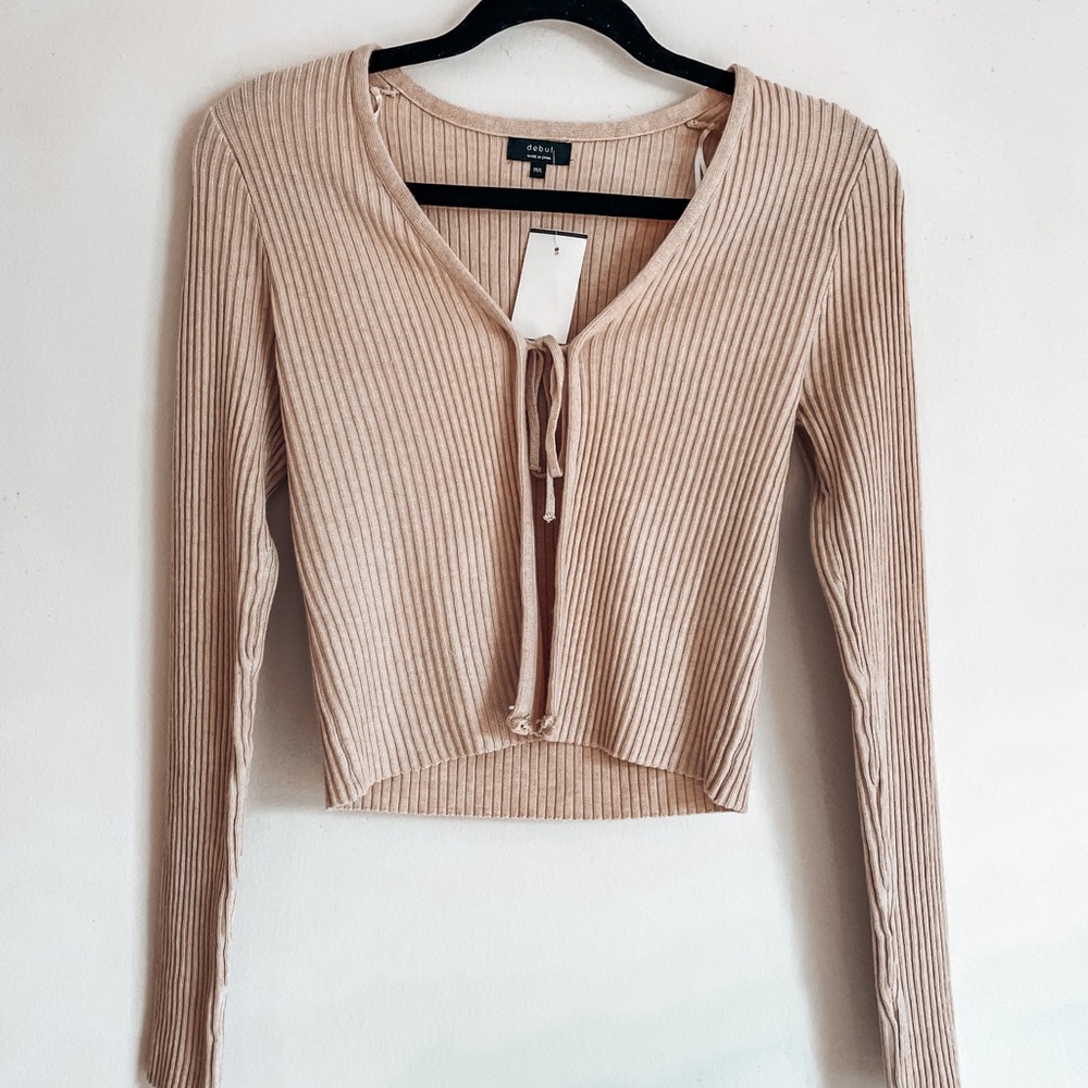 Beautiful Tan Top With Tie